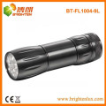 Factory Bulk Sale Cheap EDC Flashlight, Aluminum 9 led Flashlight Free